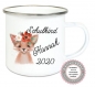 Preview: ♥ Becher Tasse Emaillebecher zauberhafte Tasse Emailletasse,Einschulung Schulkind Fuchs KITA Wunschname, Dankeschön, Geburtstag, Jubiläum, Geschenk, Kommunion, Firmung Konfirmation, Becher von Lüttentüddel